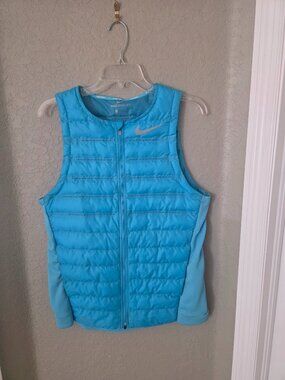 Nike Golf Men's Gilet Aeroloft Blue Puffer Vest S - EUC - 854534-486